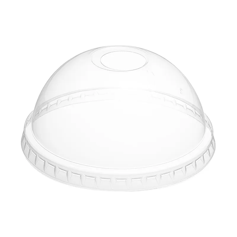 Dome Lid w/ Round Hole for 9-12oz PET Cold Cup