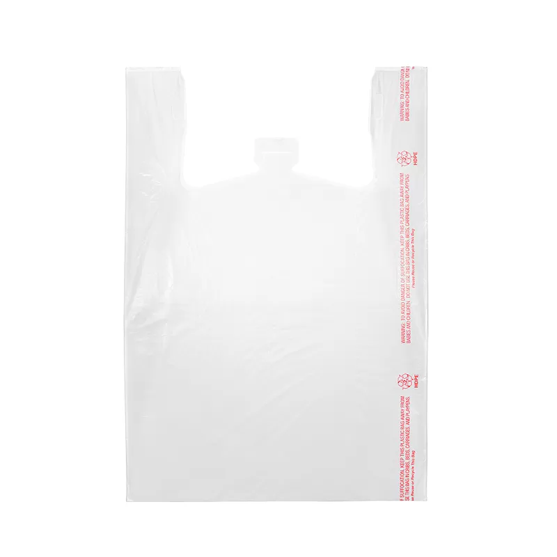 15” x 7” x 26” Warning Print T-shirt Bag (17mic)