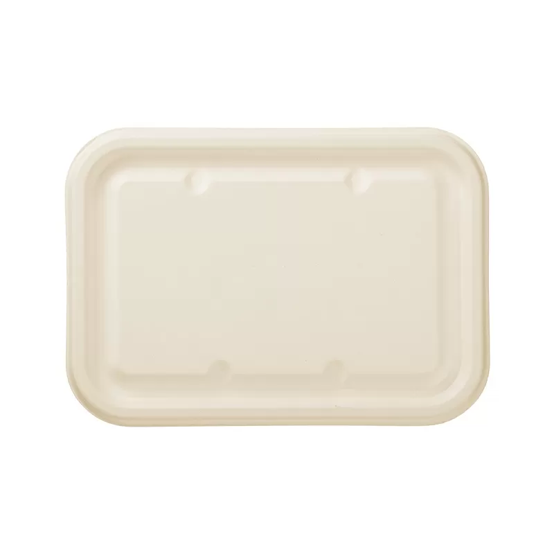 Bagasse Lid for 16-20oz Compostable Rectangle Bowl