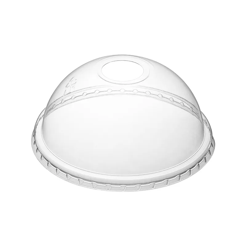 Dome Lid w/ Round Hole for 7oz PLA Cold Cup