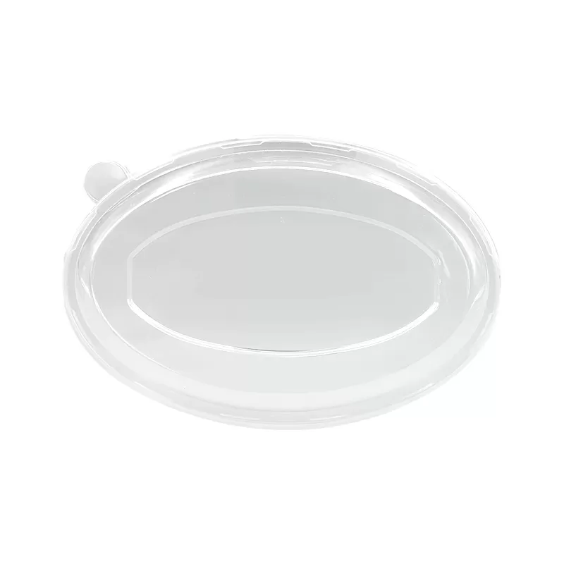 PET Dome Lid for 18oz Compostable Oval Bowl