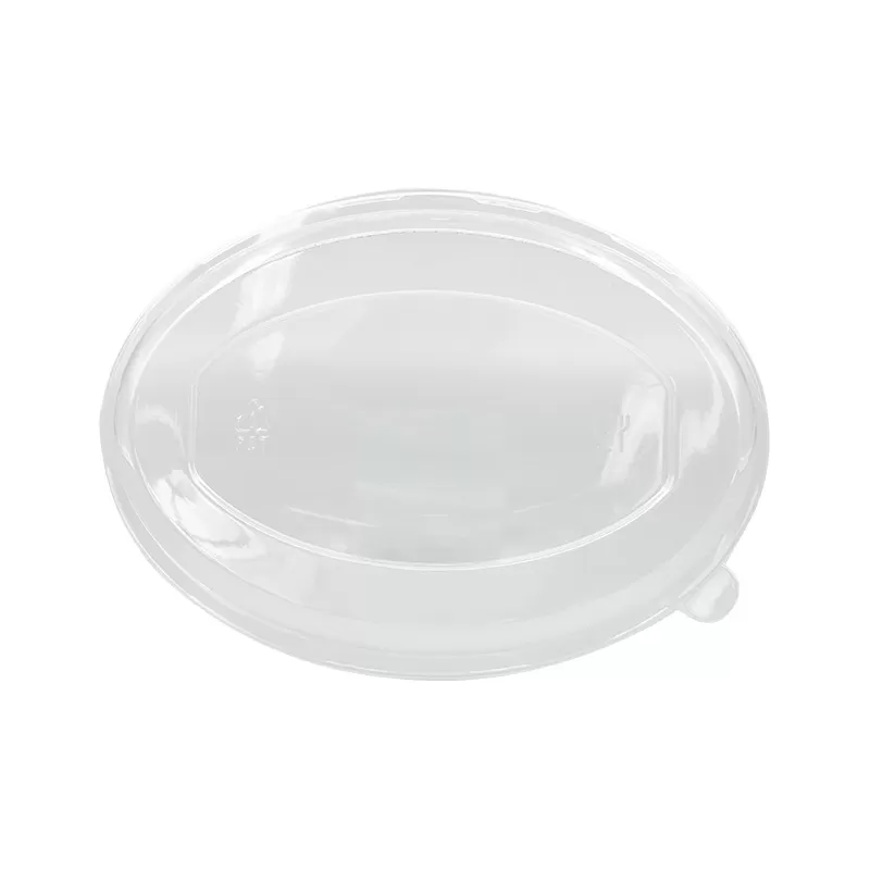 PET Dome Lid for 26oz Compostable Oval Bowl