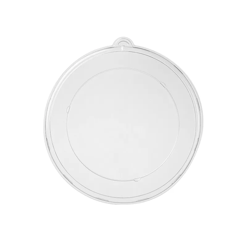 PET Flat Lid for 24-48oz Compostable Round Bowl