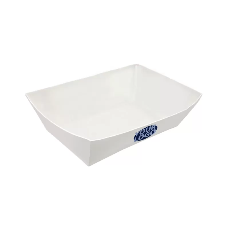 4oz Paper Food Tray (Red Plaid)